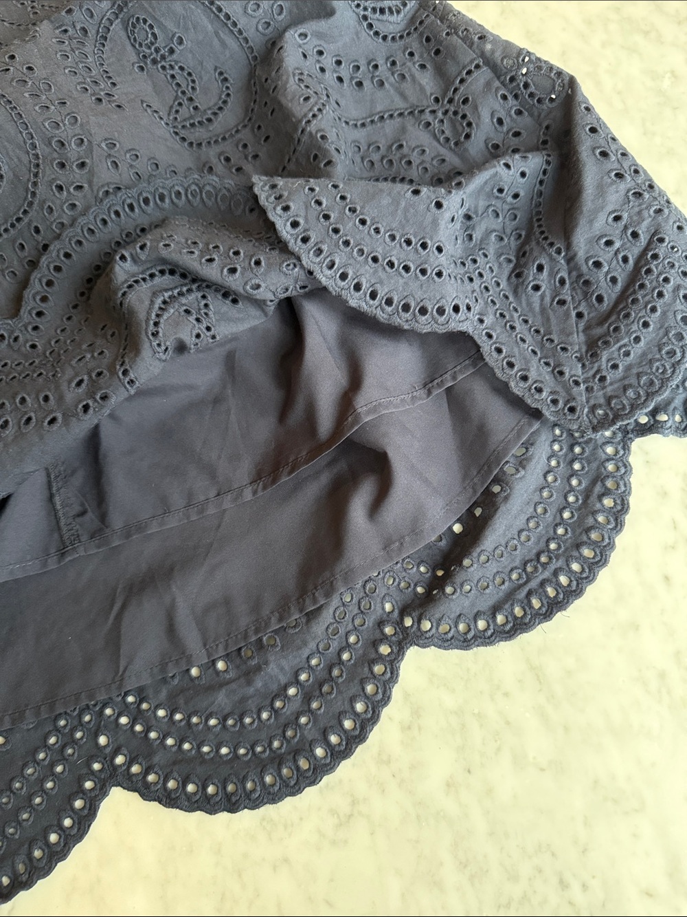 Tuckernuck Navy Eyelet Halter Midi Dress - Picture 11 of 12